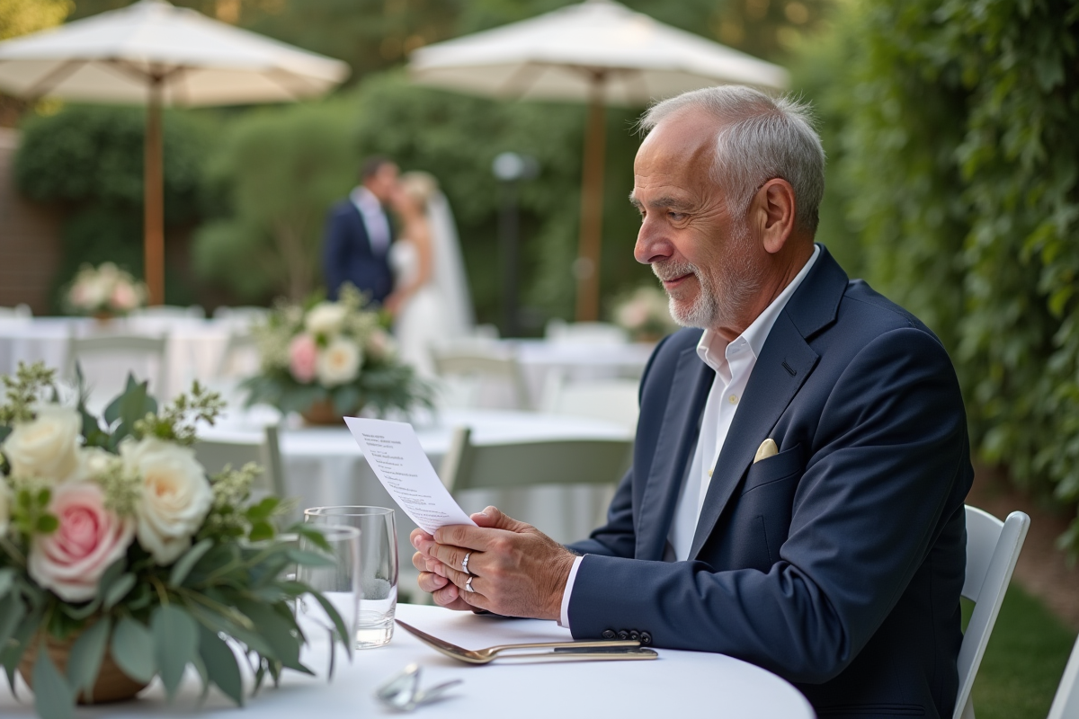 Homme âgé souriant lors d